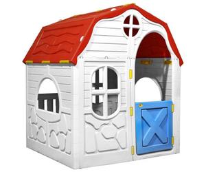 Vidaxl Kids Foldable Playhouse With Working Door And Windows