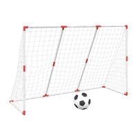 vidaXL Kids' Football Goal with Balls 2-in-1 Football Net Soccer Goal White