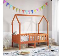 vidaXL Kids' House Bed Frame without Mattress Wax Brown 80x160 cm Pine