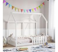 (white, 80 x 160 cm) vidaXL Kids' House Bed Frame Home Bedstead Children Bed Base Solid Wood Pine