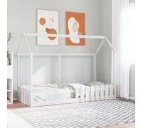 vidaXL Kids' House Bed Frame without Mattress White 80x200 cm