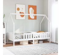 vidaXL Kids' House Bed Frame without Mattress White 80x200 cm Pine