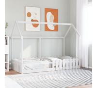 vidaXL Kids' House Bed Frame without Mattress White 90x190 cm Single
