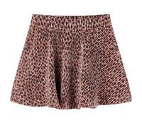 vidaXL Kids' Leopard Print Skirt in Old Pink, 100% Polyester, Comfortable Waistband, Flared Hemline, for Girls Aged 7-8 Years