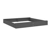 (grey pine, 160 x 160 x 20 cm) vidaXL Sandbox with Seats Kids Toy Outdoor Sandpit Square Solid Wood Pine