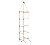 vidaXL Kids Rope Ladder Wood Children Hanging Ladders Climbing Wall Rungs For Ba