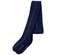 vidaXL Kids' School Pantyhose - Comfortable & Breathable Footed Tights with Glittering Lurex Strip - Navy Color Size 116"
