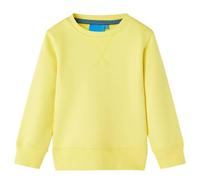 vidaXL Kids' Sweatshirt in Light Yellow - Cozy Long Sleeve Top with Fleece Lining, Durable Material, Size 140 - Suitable for 9-10 Year Olds
