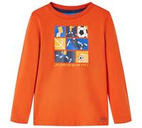 vidaXL Kids' T-Shirt with Long Sleeves Tee T Shirt Football Game Print Orange 116