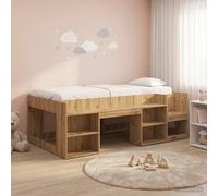 vidaXL Kids'Bed Frame with Storage Artisan Oak 98.5 x 200 cm