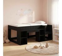 vidaXL Kids'Bed Frame with Storage Black Oak 80 x 160 cm