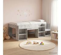 vidaXL Kids'Bed Frame with Storage Concrete Grey 75 x 190 cm