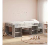 vidaXL Kids'Bed Frame with Storage Concrete Grey 98.5 x 200 cm