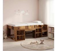 vidaXL Kids'Bed Frame with Storage Old Wood 75 x 190 cm