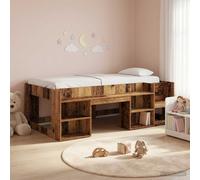 vidaXL Kids'Bed Frame with Storage Old wood 98.5 x 200 cm