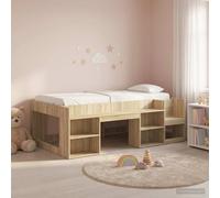 vidaXL Kids'Bed Frame with Storage Sonoma Oak 75 x 190 cm