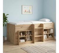 vidaXL Kids'High Bed Frame 2 pcs Artisan Oak 90 x 190 cm