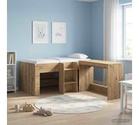 vidaXL Kids'High Bed Frame 2 pcs Artisian Oak 163 x 101.1 x 68.5 cm