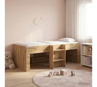 vidaXL Kids'High Bed Frame 2 pcs Artisian Oak 203 x 101.1 x 68.5 cm