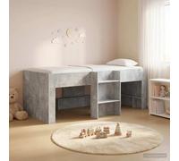 vidaXL Kids'High Bed Frame 2 pcs Concrete Grey 90 x 200 cm