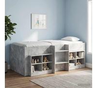 vidaXL Kids'High Bed Frame 2 pcs Concrete Grey 98.5 x 200 cm