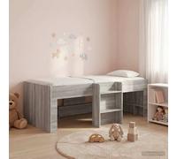 vidaXL Kids'High Bed Frame 2 pcs Grey Sonoma 203 x 101.1 x 68.5 cm