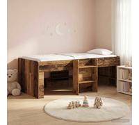 vidaXL Kids'High Bed Frame 2 pcs Old wood 90 x 190 cm Engineered Wood