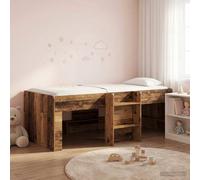 vidaXL Kids'High Bed Frame 2 pcs Old wood 98.5 x 200 cm