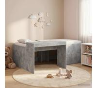 vidaXL Kids'High Bed Frame with Desk Concrete Grey 80 x 200 cm