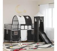 vidaXL Kids'Loft Bed Frame Black 100 x 200 cm Metal