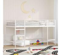 vidaXL Kids'Loft Bed Frame White 90 x 200 cm Steel