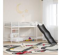 vidaXL Kids'Loft Bed Frame with Slide White and Anthracite