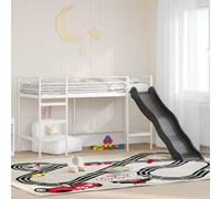 vidaXL Kids'Loft Bed Frame with Slide White and Anthracite