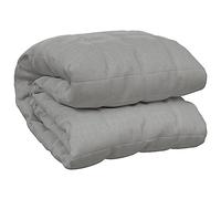 vidaXL King Size Weighted Blanket in Grey - 11 kg Soft Cotton Fabric with Filling and Even Weight Distribution for Stress Relief and Sound Sleep