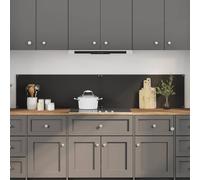 vidaXL Kitchen Backsplash 2 pcs Black 100 x 40 cm Tempered Glass