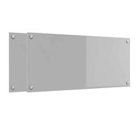 vidaXL Kitchen Backsplash 2 pcs Light Grey 90 x 40 cm Tempered Glass