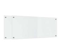 vidaXL Kitchen Backsplash 2 pcs Transparent 100 x 40 cm Tempered Glass, Stylish Kitchen Design: Durable Glass Backsplash, Heat-Resistant Wall, Modern Culinary Aesthetic for Home Renovation