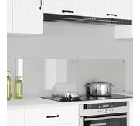 vidaXL Kitchen Backsplash Transparent 70 x 40 cm Tempered Glass, Modern Kitchen Backsplash, Rectangular Glass, Durable Heat-Resistant Wall Cover, Functional Cooking Area Protector, Stylish Decor