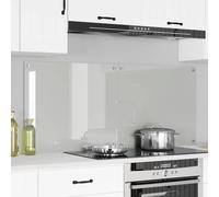 vidaXL Kitchen Backsplash 2 pcs Transparent 70 x 60 cm Tempered Glass