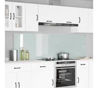 vidaXL Kitchen Backsplash 2 pcs White 100 x 60 cm Tempered Glass