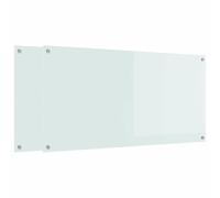 vidaXL Kitchen Backsplash 2 pcs White 120 x 60 cm Tempered Glass, Modern Kitchen Backsplash, Durable Heat-Resistant Glass Shield, Sleek Cooking Space Upgrade, Minimalist Protective Panel