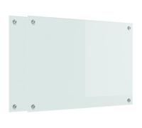 vidaXL Kitchen Backsplash 2 pcs White 70 x 50 cm Tempered Glass