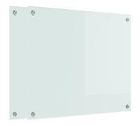 vidaXL Kitchen Backsplash 2 pcs White 70 x 60 cm Tempered Glass