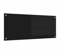 vidaXL Kitchen Backsplash Black 100 x 40 cm Tempered Glass, Modern, Durable Kitchen Surface Design: Heat-Resistant Glass Backsplash for Stylish Upgrades and Contemporary Decor