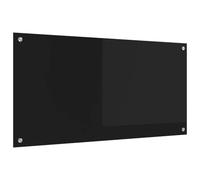 vidaXL Kitchen Backsplash Black 100 x 50 cm Tempered Glass, Modern, Durable Kitchen Surface Design: Heat-Resistant Glass Backsplash for Stylish Upgrades and Contemporary Decor