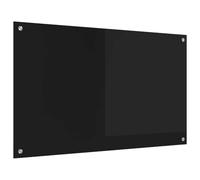 vidaXL Kitchen Backsplash Black 100 x 60 cm Tempered Glass, Modern, Durable Kitchen Surface Design: Heat-Resistant Glass Backsplash for Stylish Upgrades and Contemporary Decor