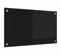 vidaXL Kitchen Backsplash Black 70 x 40 cm Tempered Glass