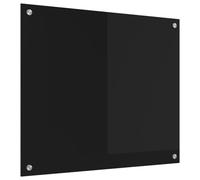 vidaXL Kitchen Backsplash Black 70 x 60 cm Tempered Glass, Modern, Durable Kitchen Surface Design: Heat-Resistant Glass Backsplash for Stylish Upgrades and Contemporary Decor