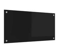 vidaXL Kitchen Backsplash Black 80 x 40 cm Tempered Glass, Modern, Durable Kitchen Surface Design: Heat-Resistant Glass Backsplash for Stylish Upgrades and Contemporary Decor