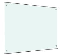 vidaXL Kitchen Backsplash Black 80 x 60 cm Tempered Glass